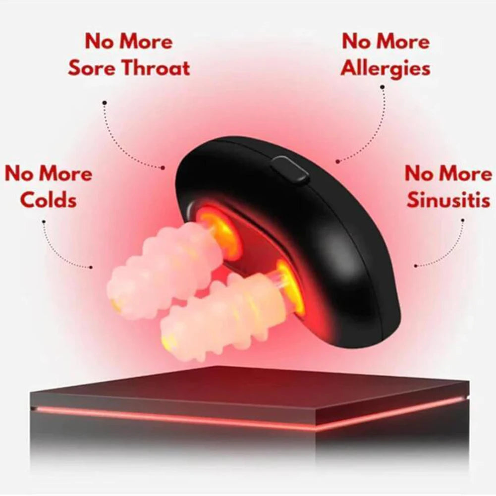 Cordless Red Light Nasal Therapy Device Rhinitis Relief Tool Nose Care Therapy Machine for Improving Nasal Ventilation