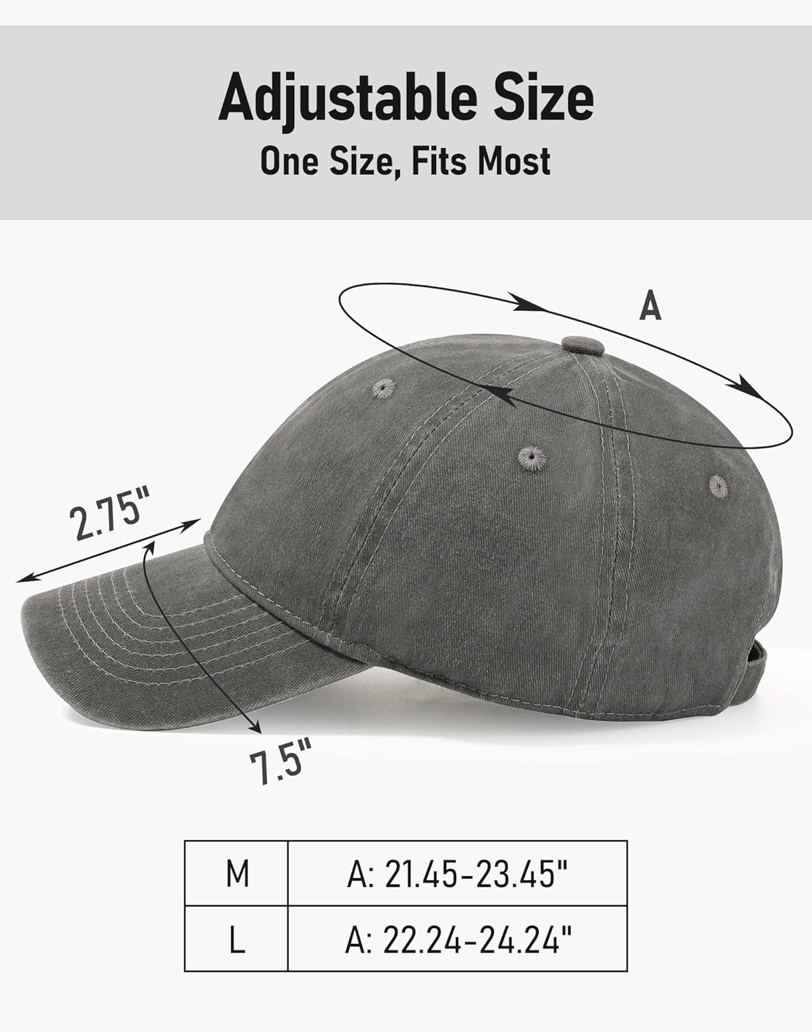 Vintage Washed Baseball Cap Distressed Baseball Hat Unisex Adjustable Dad Hats for Women Men