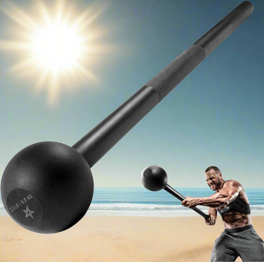 Steel Mace Bell for Strength Training - Support Full Body, Muscles, Shoulder, Grips & Forearms Workouts to Rehabilitation, Stretching 5, 7, 10, 15, 20, 25, 30Lb for Woman & Man
