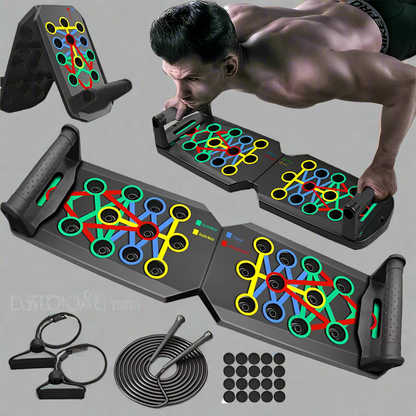 Push-Up Board Set Portable Multifunctional Push-Up Bar Foldable Fitness Equipment for Chest Abdomen Arms/Back Training