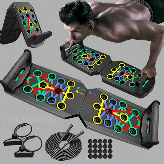 Push-Up Board Set Portable Multifunctional Push-Up Bar Foldable Fitness Equipment for Chest Abdomen Arms/Back Training