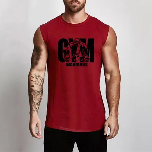Gym Tank Top Mens Fitness Clothing Compression Vest Cotton Bodybuilding Stringer Tanktop Muscle Singlet Workout Sleeveless Shirt