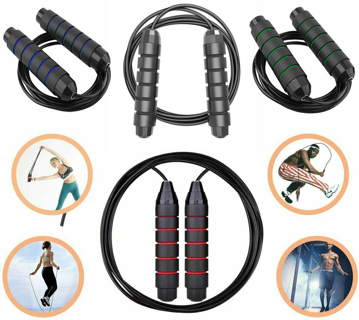 10 Ft Jump Rope Aerobic Exercise Workout Speed Skipping Crossfit Gym Boxing Mens
