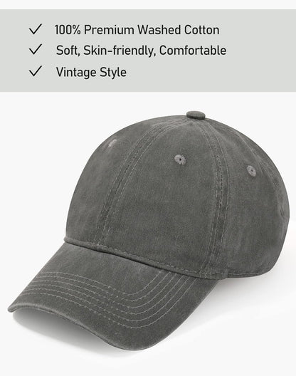 Vintage Washed Baseball Cap Distressed Baseball Hat Unisex Adjustable Dad Hats for Women Men