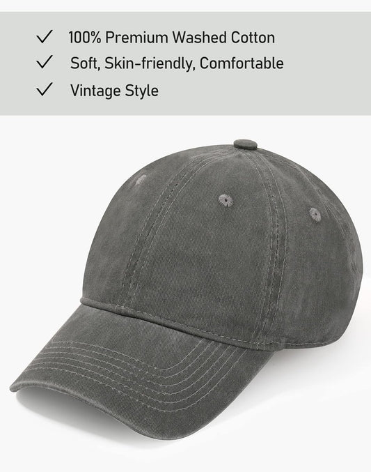 Vintage Washed Baseball Cap Distressed Baseball Hat Unisex Adjustable Dad Hats for Women Men