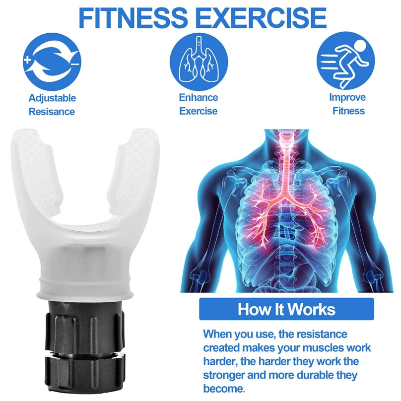 Breathing Trainer Lung Flexer Dropshipping Durable Fitness Exerciser Increases Lung Capacity Breath Adjustable Deep Breath
