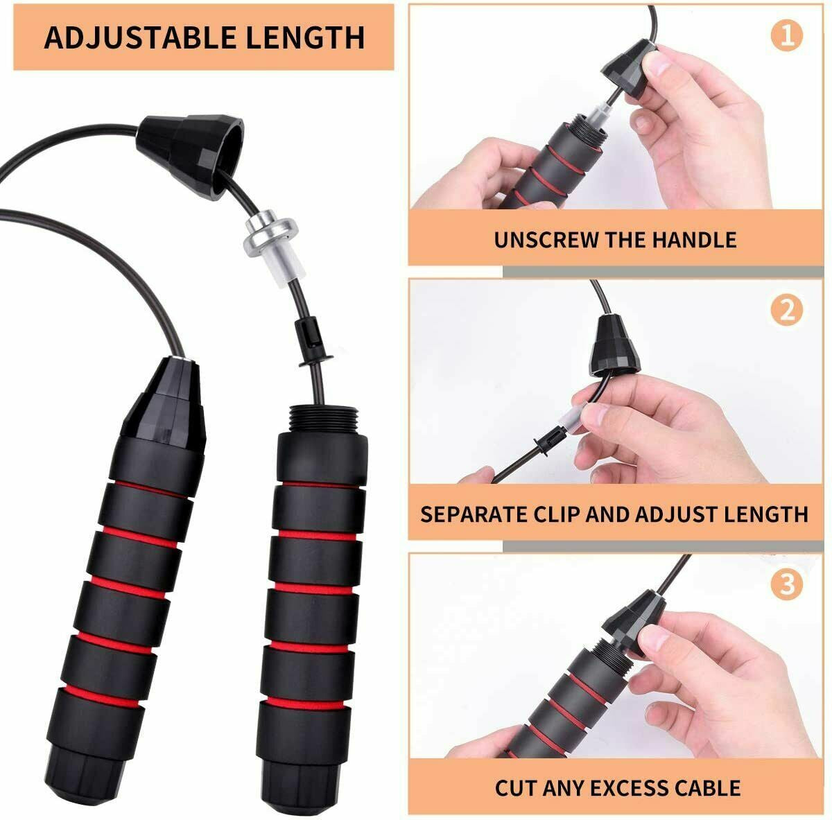 10 Ft Jump Rope Aerobic Exercise Workout Speed Skipping Crossfit Gym Boxing Mens
