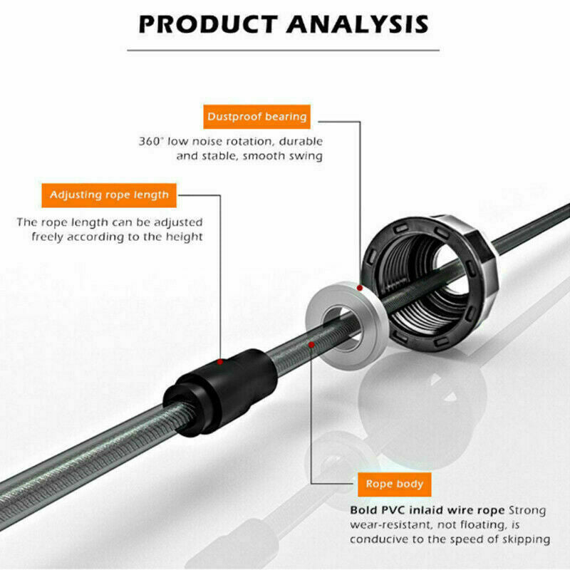 10 Ft Jump Rope Aerobic Exercise Workout Speed Skipping Crossfit Gym Boxing Mens